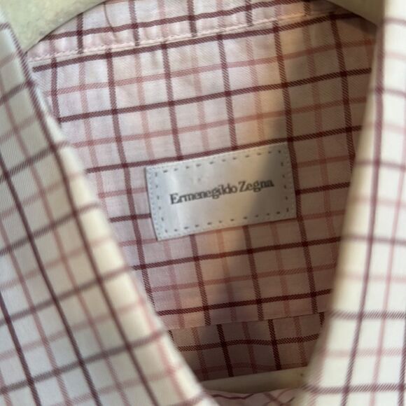 Ermenegildo ZEGNA Front Button Plaid Shirt 41/16 - Picture 7 of 7